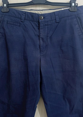 Düğmeli Lacivert Erkek Denim Pantolon - Görsel 2