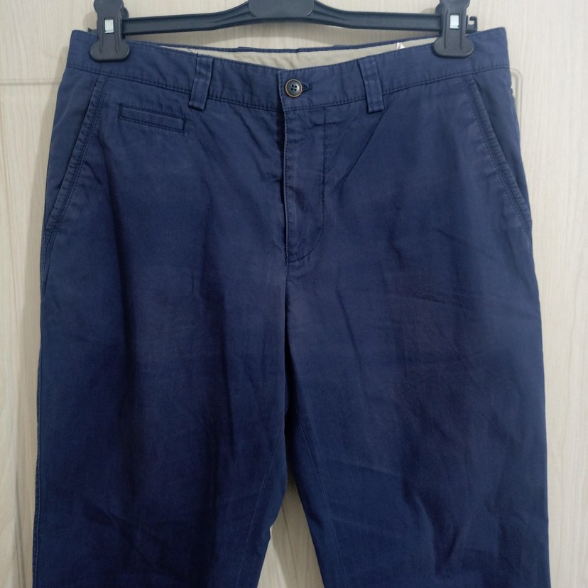Düğmeli Lacivert Erkek Denim Pantolon - Görsel 2