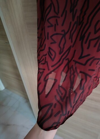 38 Beden Trendyolmilla şifon bordo elbise