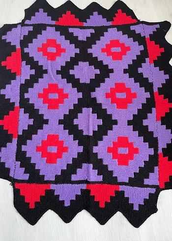 Çok Renkli Desenli el örgüsü kilim - Görsel 2