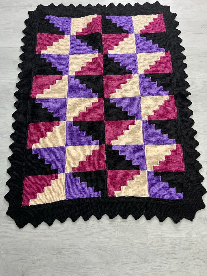 Çok Renkli Desenli el örgüsü kilim - Görsel 2
