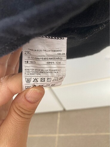11-12 Yaş Beden Benetton hoddie