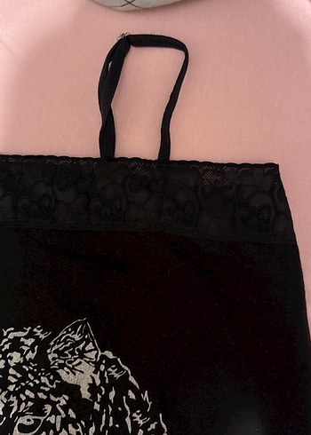 Dantel Detaylı Siyah Straplez Elbise - Görsel 2