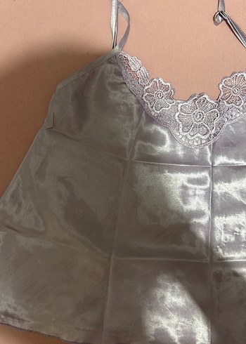 lila Bohem Mini Saten Kadın Pijama Takımı - Görsel 2