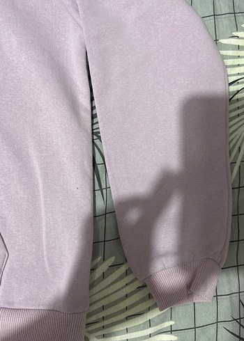 V-Yaka lila Kadın Sweatshirt - Görsel 3