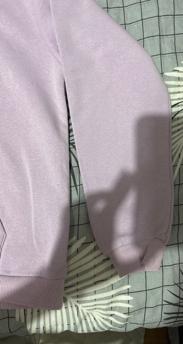 V-Yaka lila Kadın Sweatshirt - Görsel 3