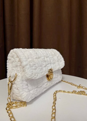 Beyaz Kanvas Kadın Çanta - Görsel 3