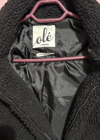 Siyah Kadın Uzun Kollu Peluş Ceket - Görsel 5