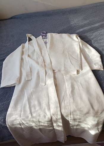 Beyaz Uzun Kollu tesettür ikili takım - Görsel 5