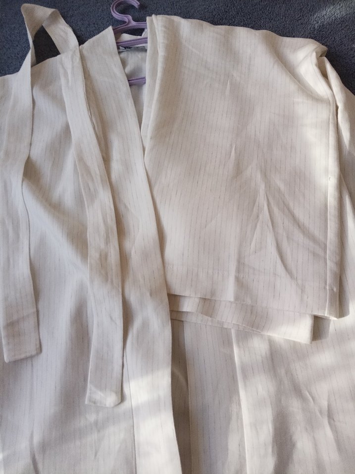 Beyaz Uzun Kollu tesettür ikili takım - Görsel 4