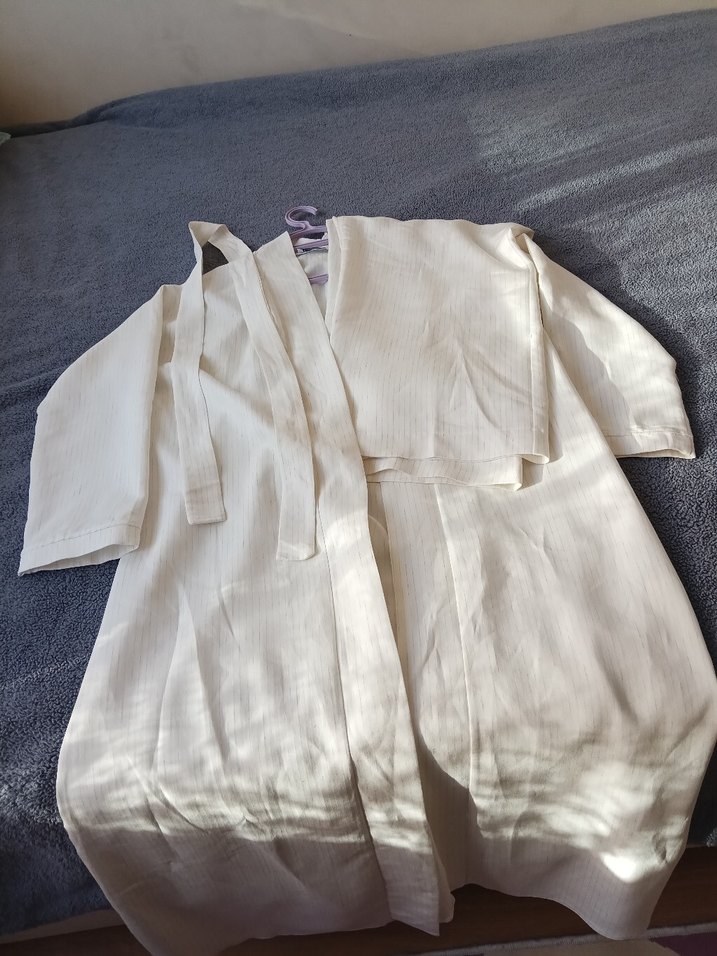 Beyaz Uzun Kollu tesettür ikili takım - Görsel 5