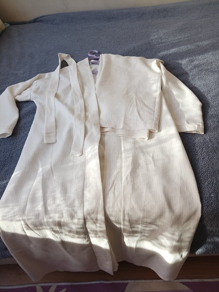 Beyaz Uzun Kollu tesettür ikili takım - Görsel 3