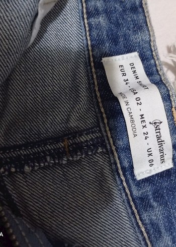 Kadın Çok Renkli Rahat Kesim Kot Şort - Görsel 3