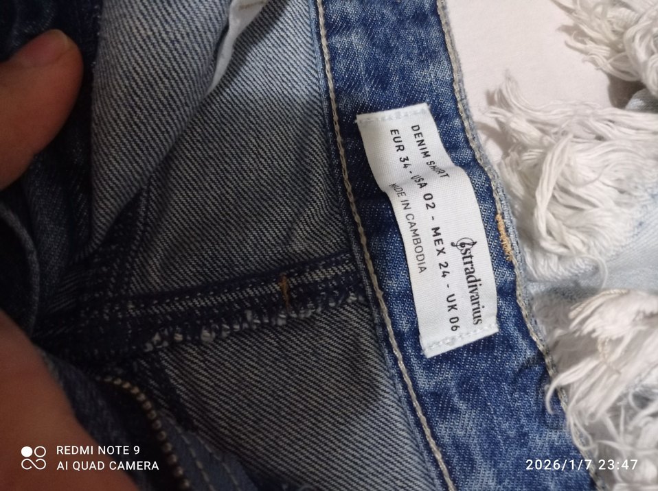 Kadın Çok Renkli Rahat Kesim Kot Şort - Görsel 3