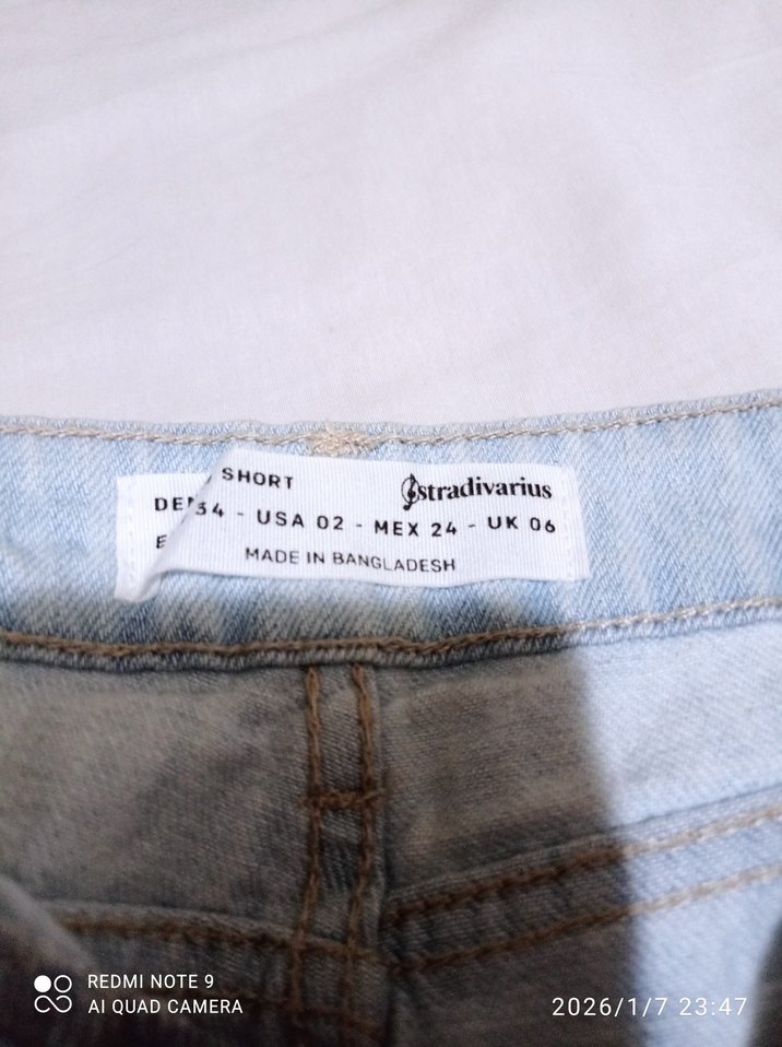 Kadın Çok Renkli Rahat Kesim Kot Şort - Görsel 4