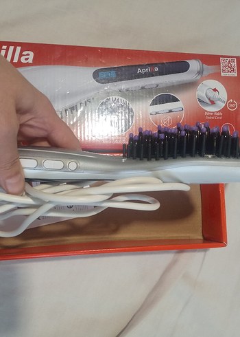 Beden Renk Beyaz Gri Aprilla Saç Düzleştirici Fırça
