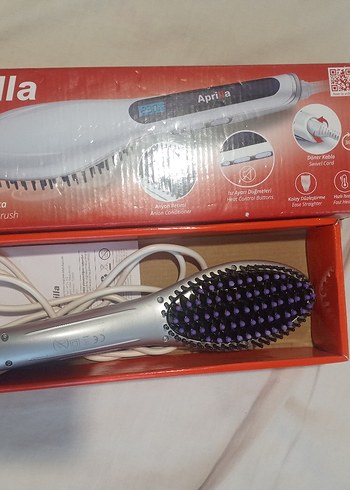 Beden Beyaz Gri Aprilla Saç Düzleştirici Fırça