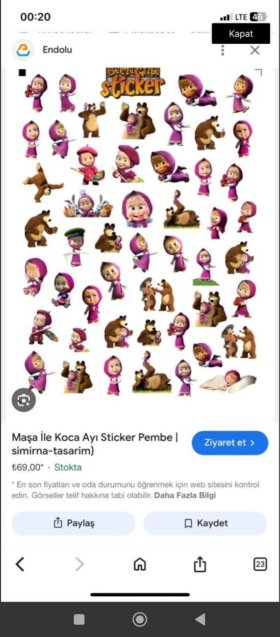 özel ilan 4 sayfa parlak sticker seti - Görsel 4