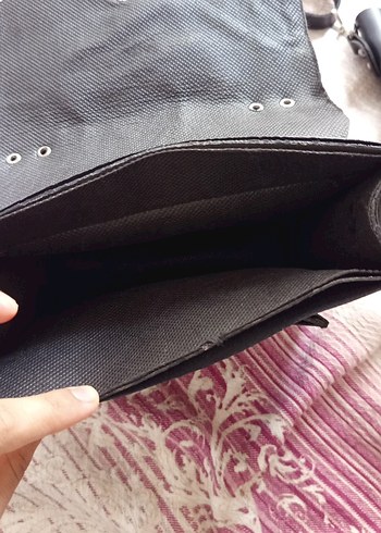 Tokalı Siyah Deri Kadın Çantası - Görsel 2