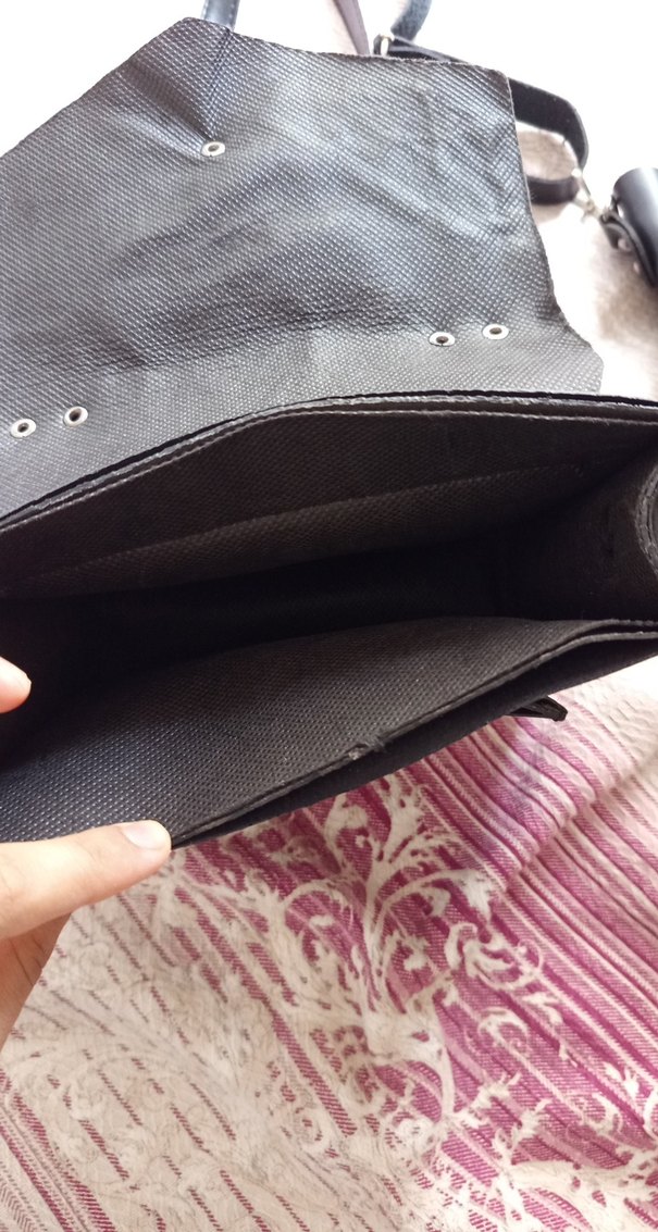 Tokalı Siyah Deri Kadın Çantası - Görsel 2