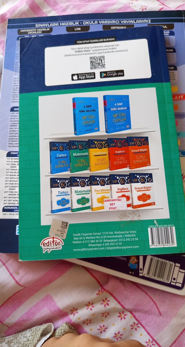 6 Sınıf Matematik VIP Soru 
200 syf 37 syf çözüldü kurşun kalem - Görsel 2