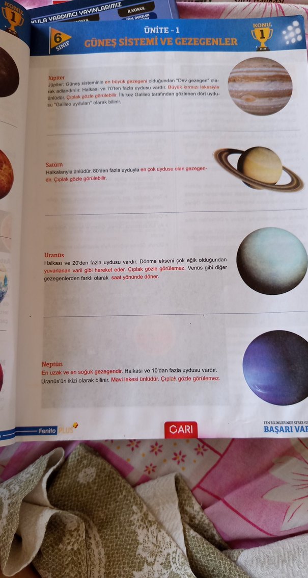 6. Sınıf Fen Bilimleri Başarı Kitabı VAR
konu anlatımlı - Görsel 3