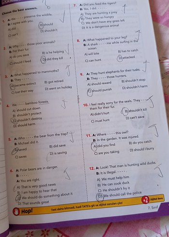 Tonguç 7. Sınıf Dinamo İngilizce Soru Bankası - Görsel 5