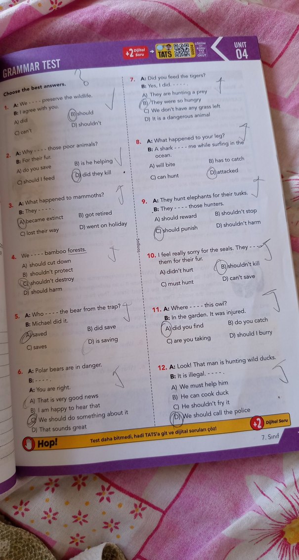 Tonguç 7. Sınıf Dinamo İngilizce Soru Bankası - Görsel 5