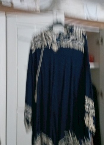 Kadın Mavi Bohem Uzun Elbise - Görsel 6