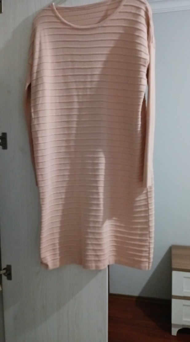 Bej Pilili Boğazlı Kadın Kazak - Görsel 3