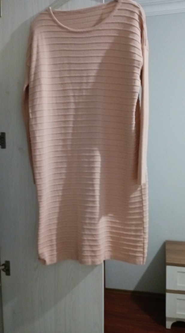 Bej Pilili Boğazlı Kadın Kazak - Görsel 2