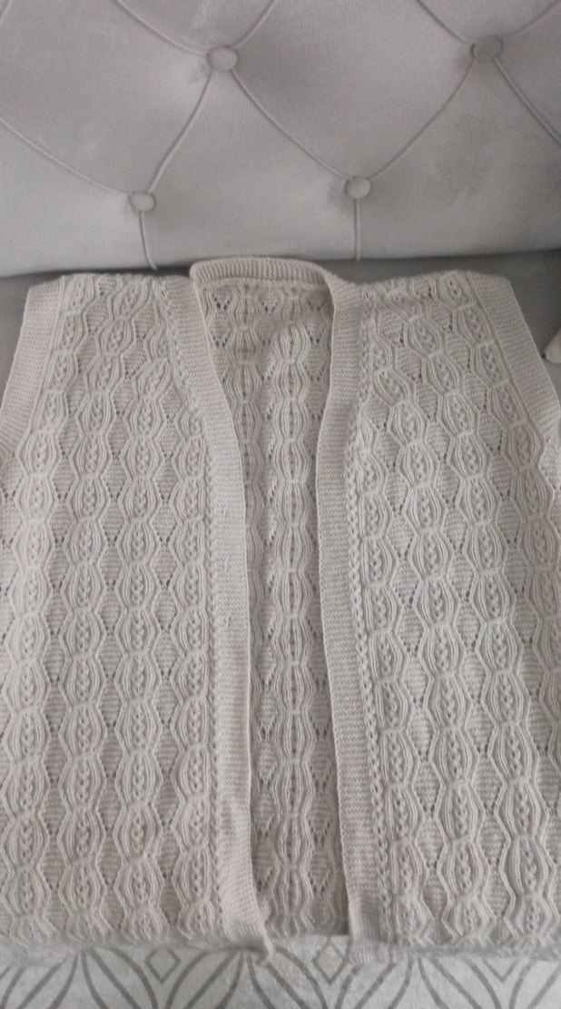 Bohem Gri Örgü Kadın Yelek - Görsel 4