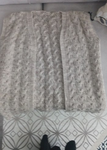 Gri Örgü Kadın Süveter - Görsel 5