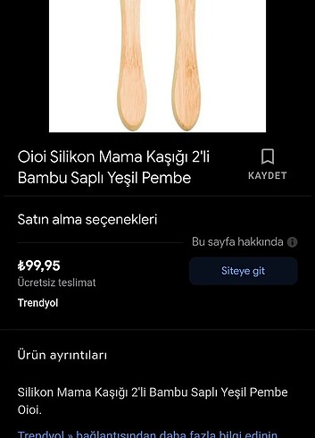  Beden çeşitli Renk OiOi Silikon Mama Kaşığı Bambu Saplı 2'li