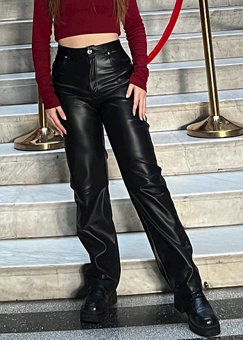 Bershka Deri Pantolon - Görsel 3