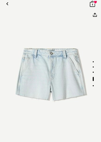 38 Beden mavi Renk Bershka Mini Kot Şort
