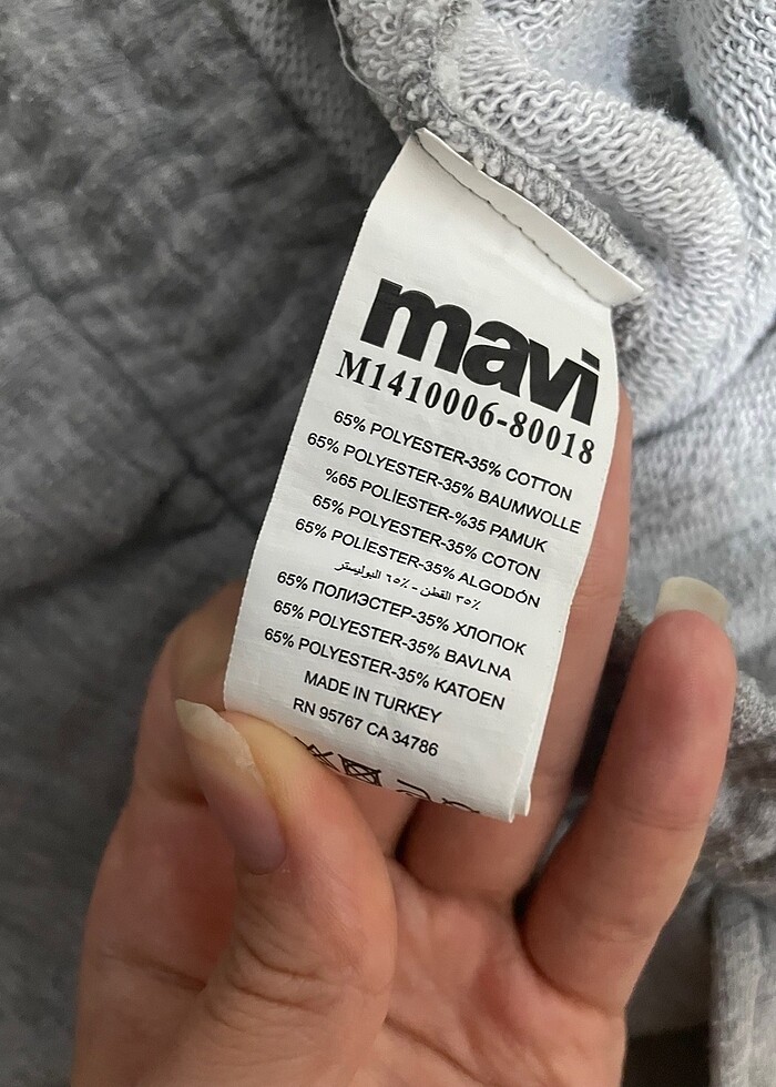 Mavi Penye Şort - Görsel 4