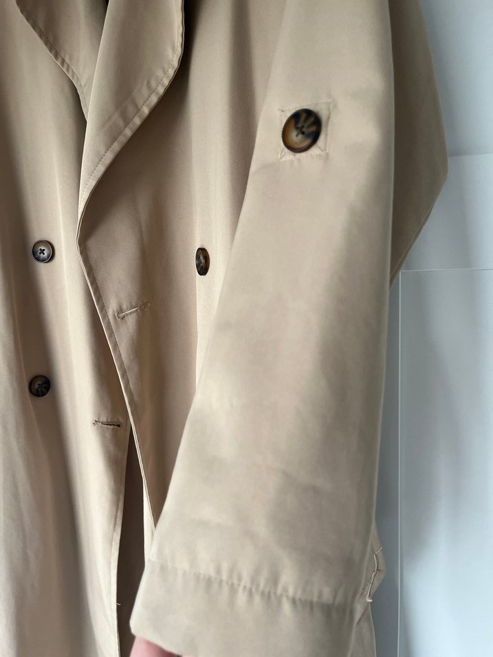 Bej Midi Kadın Trençkot - Görsel 3
