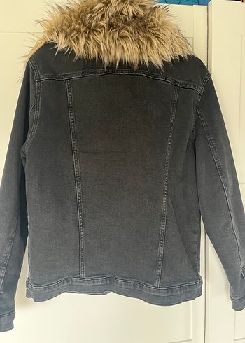 Kürk Detaylı Kadın Denim Ceket - Görsel 5