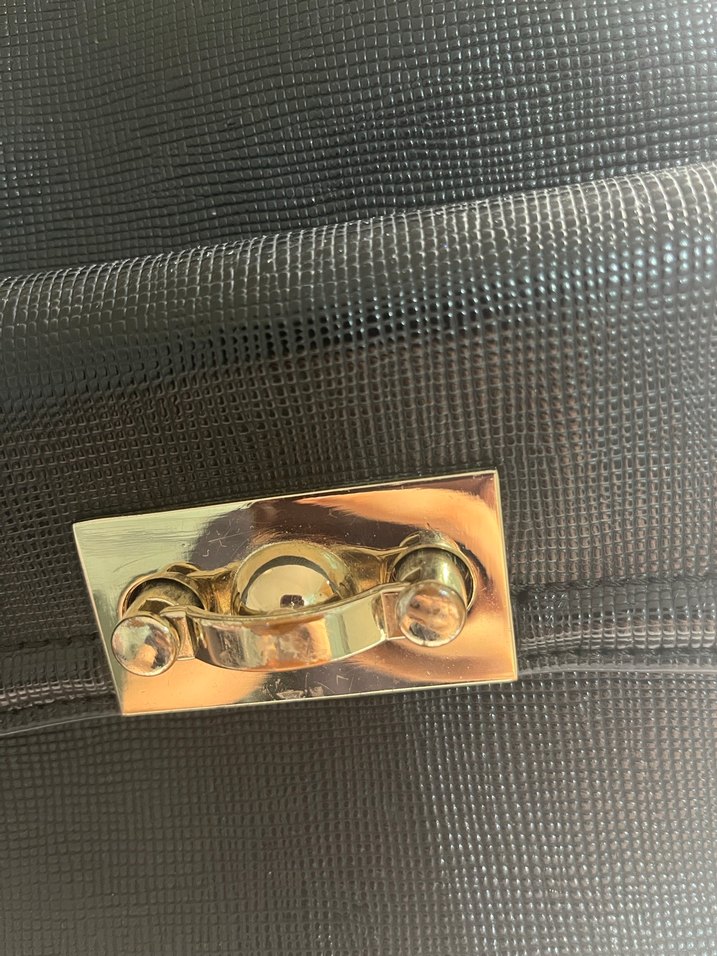 Zara Siyah Deri Kadın Sırt Çantası - Görsel 5