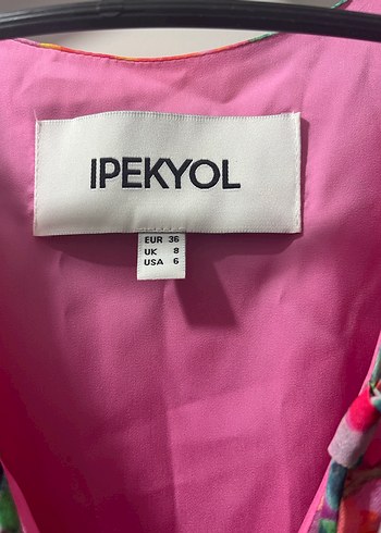 İpekyol Renkli Kat Kat Volan Detaylı Mini Elbise - Görsel 3