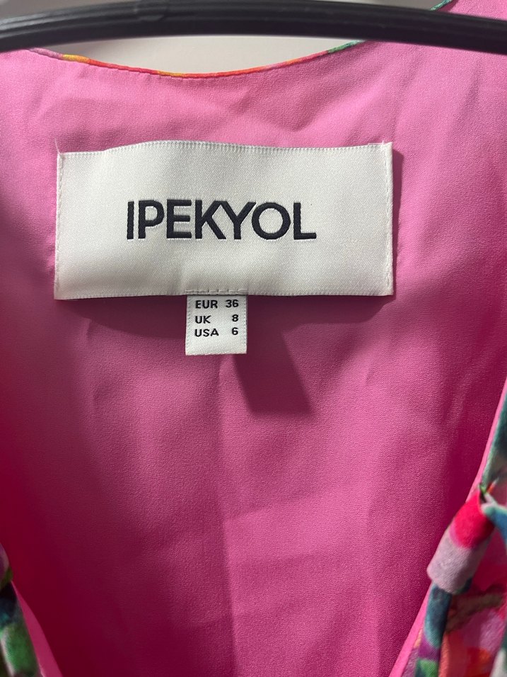 İpekyol Renkli Kat Kat Volan Detaylı Mini Elbise - Görsel 3