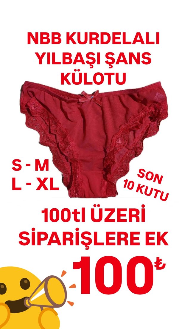 NBB YILBAŞI ŞANS ÇAMAŞIRLARI - 100tl ÜZERİ SİPARİŞE +100tl - Görsel 2