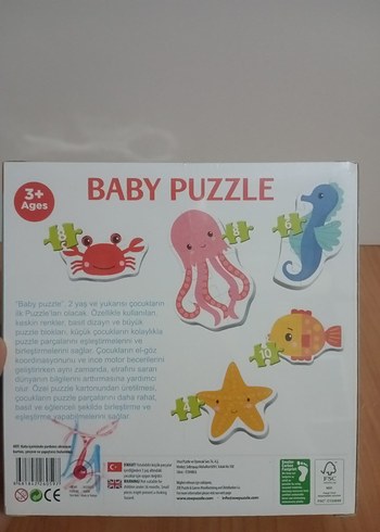 Beden FİSHER PRİCE UNDER SEA 42 PARÇA BEBEK PUZZLE