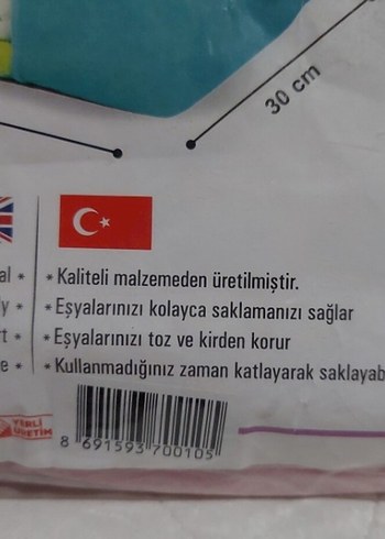 Beden COTTOMİA PENCERELİ ORGANİZER SAKLAMA ÇANTASI