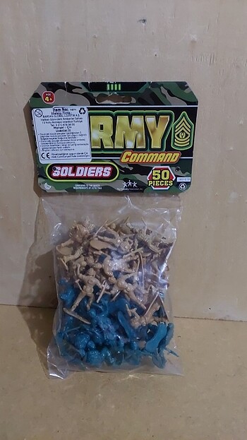 OYUNCAK ASKER 50 ADET 2 RENKLİ PAKET
