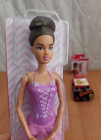 Barbie BARBİE BALERİN BEBEK+ MİNİ BARBİE+ LİSANSLI BARBİE ÇORAP