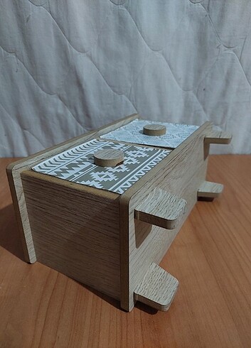 Beden Renk EQ DECO 2 GÖZLÜ AHŞAP TAKI ORGANİZERİ