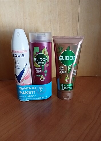 KİŞİSEL BAKIM PAKETİ - REXSONA DEODORANT+ ELIDOR ŞAMPUAN VE SAÇ