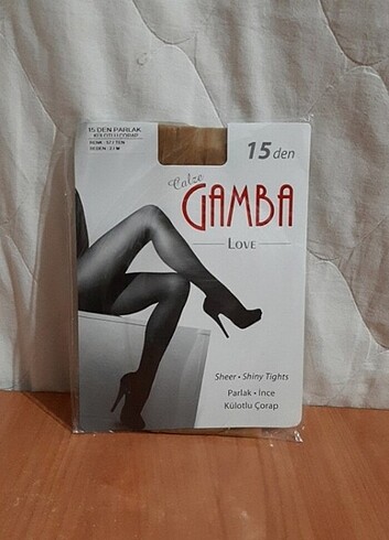 CALZE GAMBA 15 DEN PARLAK KÜLOTLU ÇORAP 